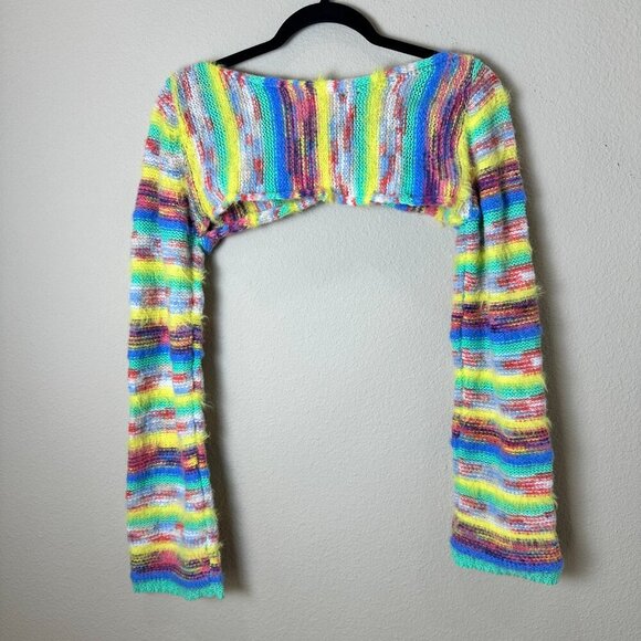 WILD FABLE Rainbow Mohair Cropped Sweater Shrug Size Small - Picture 6 of 8